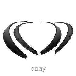 2.75/70mm Universal Flexible Car Fender Flares Extra Wide Body Wheel Arches BLK