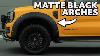 2023 Ford Ranger Matte Black Predator Sport Wheel Arches Fender Flares