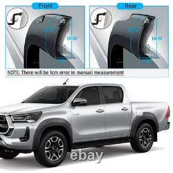 30mm Wide Body Wheel Arches Mudguard Black For Toyota Hilux MK9 2021-2025 UK
