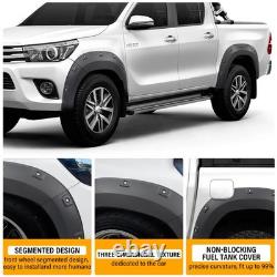 +30mm Wide Wheel Arches Fender Flares for Toyota Hilux 2015-2020 Dual Cab