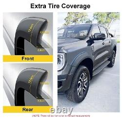 35mm Wide Wheel Arches Extensions Kit For Ford Ranger 2023-2024 T9 Matte Black