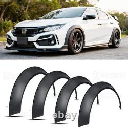 4PCS 890mm Wheel Arches Fender Flare Extra Wide Body Kit Cover For Honda Civic