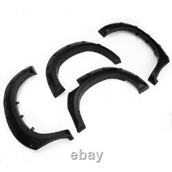 4Pcs Black Wide Wheel Arches Fender Flares Body Kit For Toyota Hilux Vigo 05-14