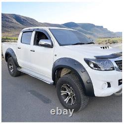 4Pcs Black Wide Wheel Arches Fender Flares Set For Toyota Hilux Vigo 2005-2014