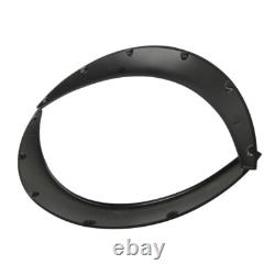 4Pcs Flexible Car Fender Flares Extra Wide Body Wheel Arches Universal Black