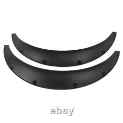 4Pcs Flexible Car Fender Flares Extra Wide Body Wheel Arches Universal Black