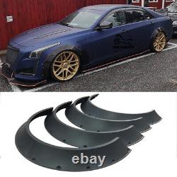 4X 3 Fender Flares Extra Wide Body Kit Wheel Arches Protector For Cadillac CTS