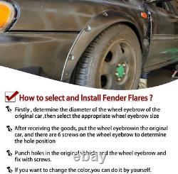 4X Flexible Fender Flares Extra Wide Wheel Arches Body Kit For Ford Fiesta SE ST