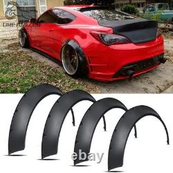 4X Flexible Fender Flares Extra Wide Wheel Arches Kit For Hyundai Genesis Coupe