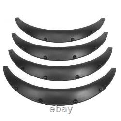 4pcs 90mm Flexible Car Fender Flares Wide Wheel Brow Arches Splatter Guards