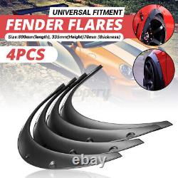 4x 2'' 50mm Universal JDM Fender Flare Widened Wide Body Wheel Arch ABS Car