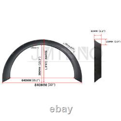 4x 4.5/90mm Universal Flexible Car Fender Flares Extra Wide Body Wheel Arches