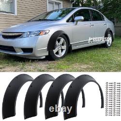 4x Fender Flares Extra Wide Body Kit Wheel Arches For Honda Civic FK EJ EK EG