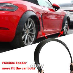 4x Fender Flares Flexible 4 Extra Wide Body Kit Matte For Ford Fiesta Focus ST