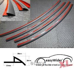 4x universal flexible 35mm car fender flares wide body wheel arches protector