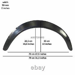 50mm Wide Universal Fender Flares Wheel Arch Extension Arches Trims JDM Set S13R