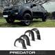 60mm Matte Black Wide Wheel Arches Fender Flares Kit For Isuzu D-max 2012-2015