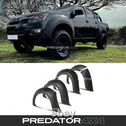 60mm MATTE BLACK WIDE WHEEL ARCHES FENDER FLARES KIT FOR ISUZU D-MAX 2012-2015