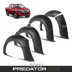 60mm MATTE BLACK WIDE WHEEL ARCHES FENDER FLARES KIT FOR ISUZU D-MAX 2012-2015