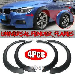 60mm Wide Universal Car Fender Flares Body Wheel Arches For BMWithAudi VW Mercedes