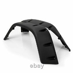 6PCS 7 Wide Black Extended Fender Flares Kit For Jeep Wrangler TJ 1997-2006