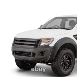 6Pcs Black Wide Wheel Arches Fender Flares Body Kit For 12-2015 Ford Ranger T6 A