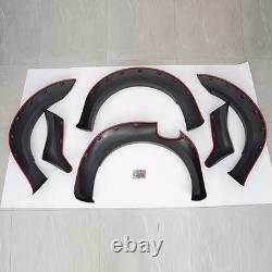 6Pcs Black Wide Wheel Arches Fender Flares Body Kit For 12-2015 Ford Ranger T6 A
