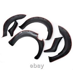 6Pcs Black Wide Wheel Arches Fender Flares Body Kit For 12-2015 Ford Ranger T6 A