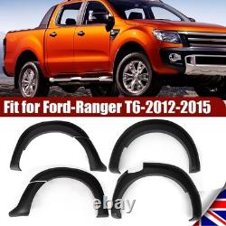 6Pcs Black Wide Wheel Arches Fender Flares Body Kit For 2012-2015 Ford Ranger T6