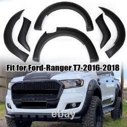 6Pcs Black Wide Wheel Arches Fender Flares Body Kit For 2016-18 Ford Ranger T7