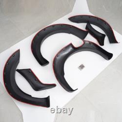 6Pcs Black Wide Wheel Arches Fender Flares Body Kit For Ford Ranger T6 2012-2015