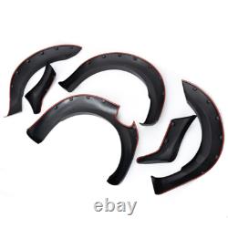 6Pcs Black Wide Wheel Arches Fender Flares Body Kit For Ford Ranger T6 2012-2015