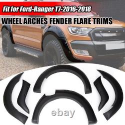 6Pcs Black Wide Wheel Arches Fender Flares Body Kit For Ford Ranger T7 16-18 UK