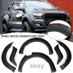 6Pcs Black Wide Wheel Arches Fender Flares Body Kit For Ford Ranger T7 16-18 UK