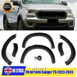 6Pcs Black Wide Wheel Arches Fender Flares Body Kit For Ford Ranger T9 2023-2024