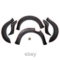 6Pcs Wide Wheel Arches Fender Flares Body Kit Black For Ford Ranger T7 2016-2018