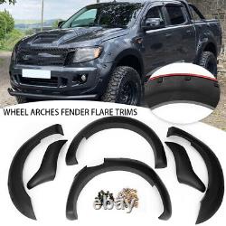 6pcs Wide Wheel Arches Fender Flares Bodykits Body Kit For Ford Ranger T6 12-15