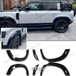 6pcs/set Wide Fender Wheel Arch Trim Kit Gloss Black For Defender 110 L663 2020+