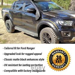 6x Wide Wheel Arches Fender Flares Body Kit Black For Ford Ranger T8 2019-2022