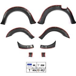 6x Wide Wheel Arches Fender Flares Body Kit Black For Ford Ranger T8 2019-2022