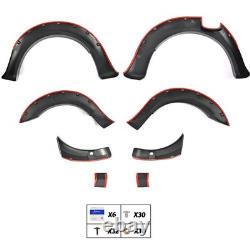 6x Wide Wheel Arches Fender Flares Body Kit Black For Ford Ranger T8 2019-2022 F