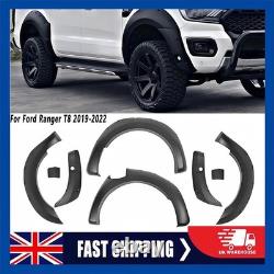 6x Wide Wheel Arches Fender Flares Body Kit Black For Ford Ranger T8 2019-22