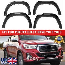 6x Wide Wheel Arches Fender Flares Body Kit Black For Toyota Hilux Revo 2015-19