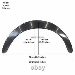 75mm Wide Universal Fender Flares Wheel Arch Extension Arches Trims JDM Set JDMG