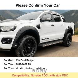 8. 6inch Wide Wheel Arches Fender Flares Kit For Ford Ranger 2019-2022 D/Cab