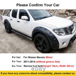 8 Inches Wide Wheel Arches Kit For Nissan Navara D40 2011-2014 Narrow Fuel Tank