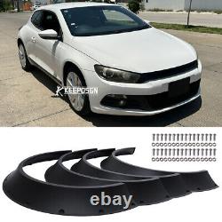 Black 4.5 Fender Flares Wheel Arch Extra Wide Body Kits For VW Scirocco