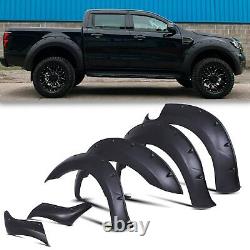 Black Fender Flare Kit Wide Body Wheel Arches For Ford Ranger T6 Raptor 12+