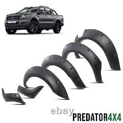 Black Fender Flare Wheel Wide Arches Kit Styling Set For Ford Ranger T8 2019+