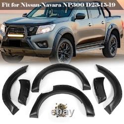 Black For 14-20 Nissan Navara D23 Np300 Wide Wheel Arches Fender Flares Body Kit